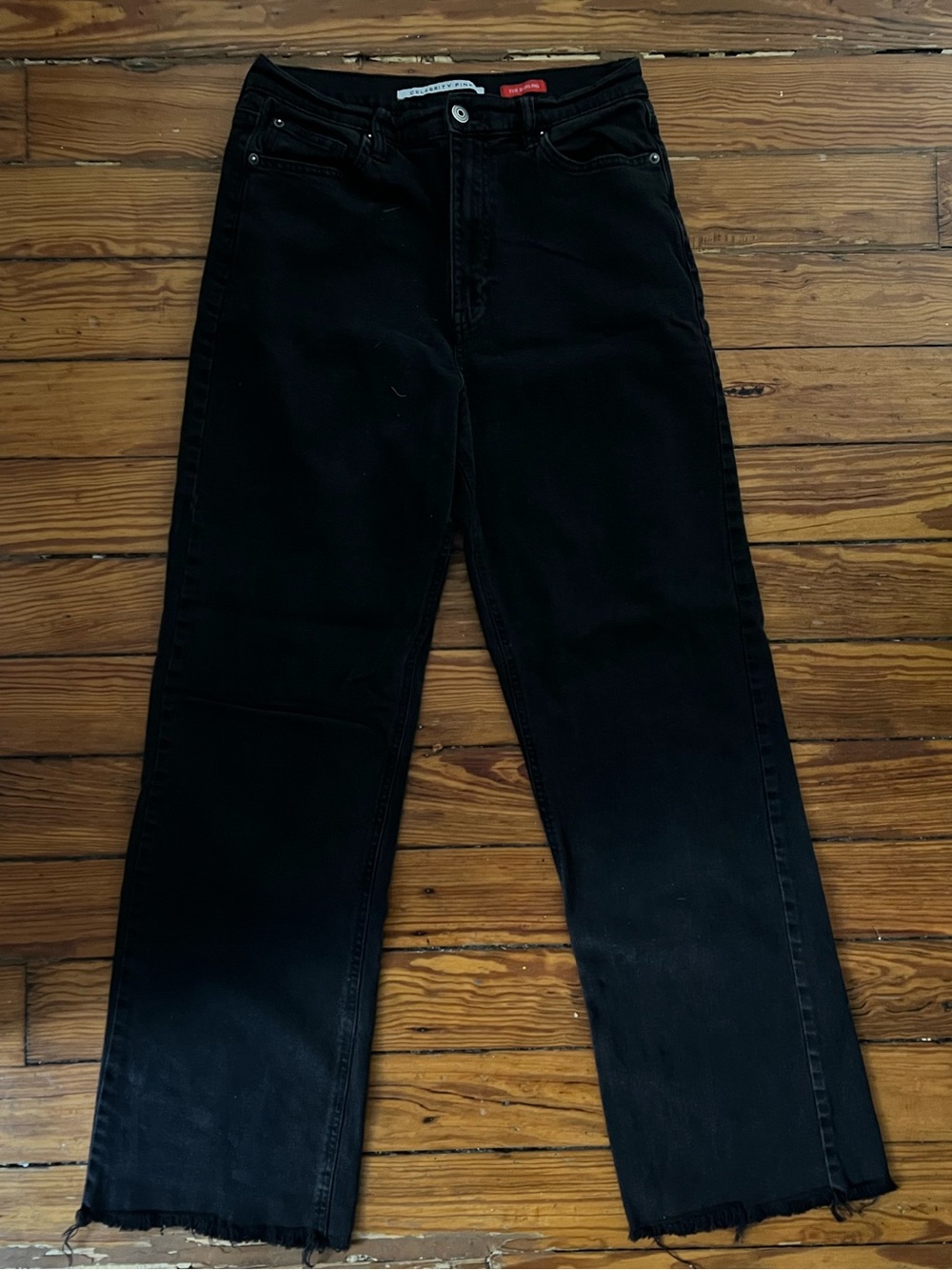 Black Straight-Leg Jeans